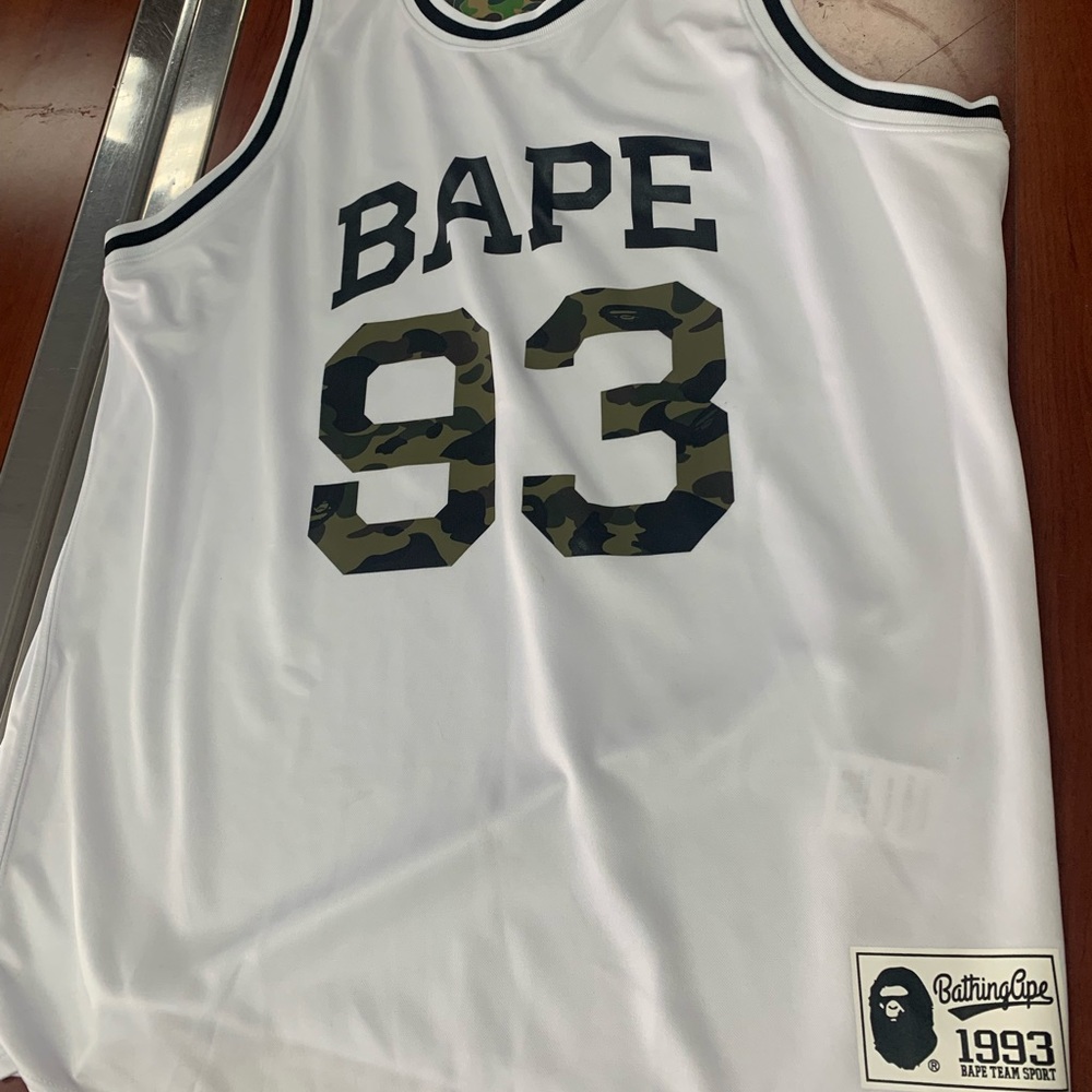 Authentic Bape A Bathing Ape Basketball Jersey XXL